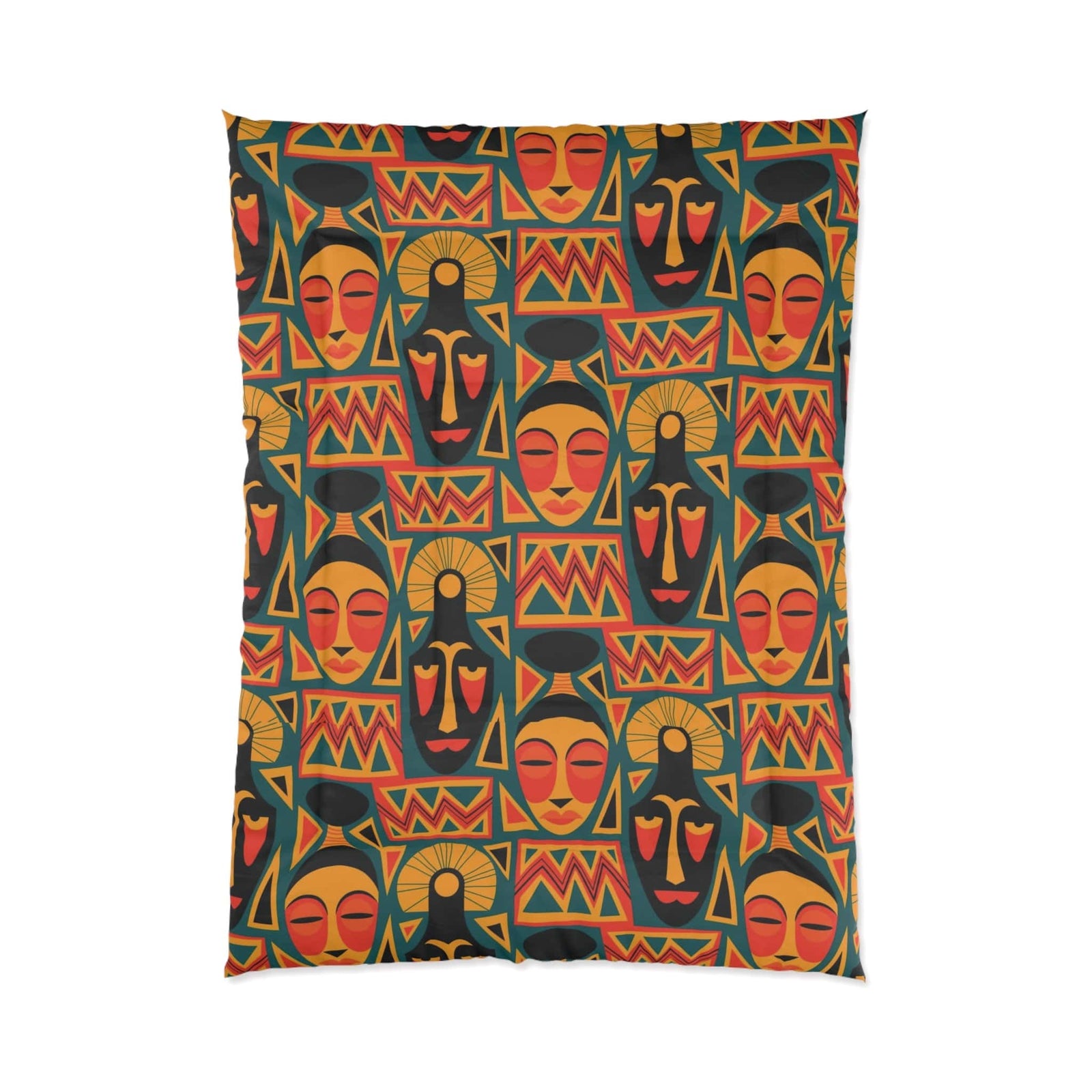 African Tribal Mud Art Pattern Comforter Set Bedding