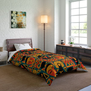 African Tribal Mud Art Pattern Comforter Set Bedding