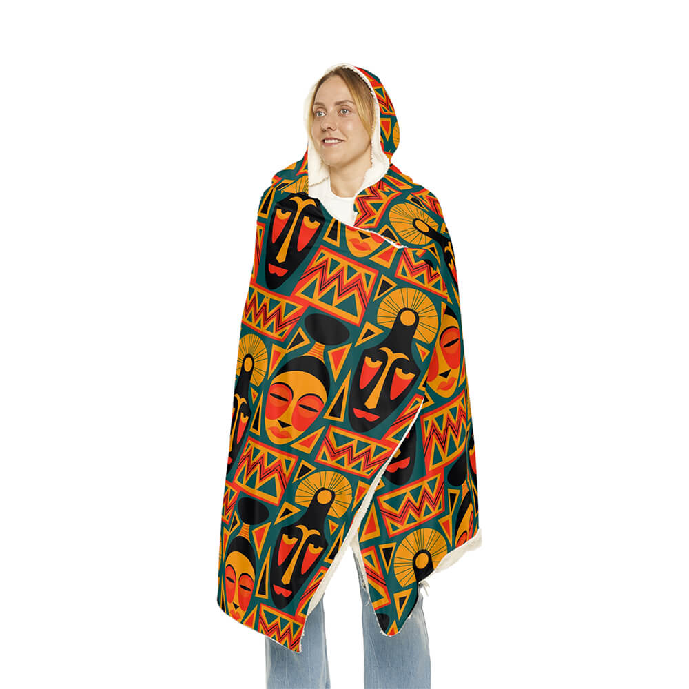 Afro Tribal Art Pattern Snuggle Blanket