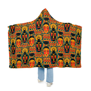 Afro Tribal Art Pattern Snuggle Blanket