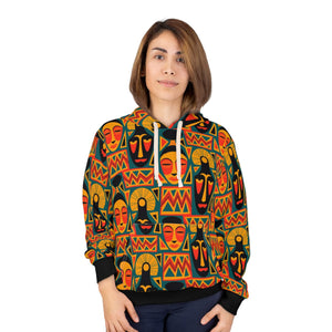 Afro Tribal Art Pattern Pullover Hoodie