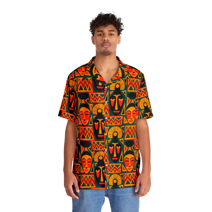 Afro Tribal Art Pattern Hawaiian Shirt