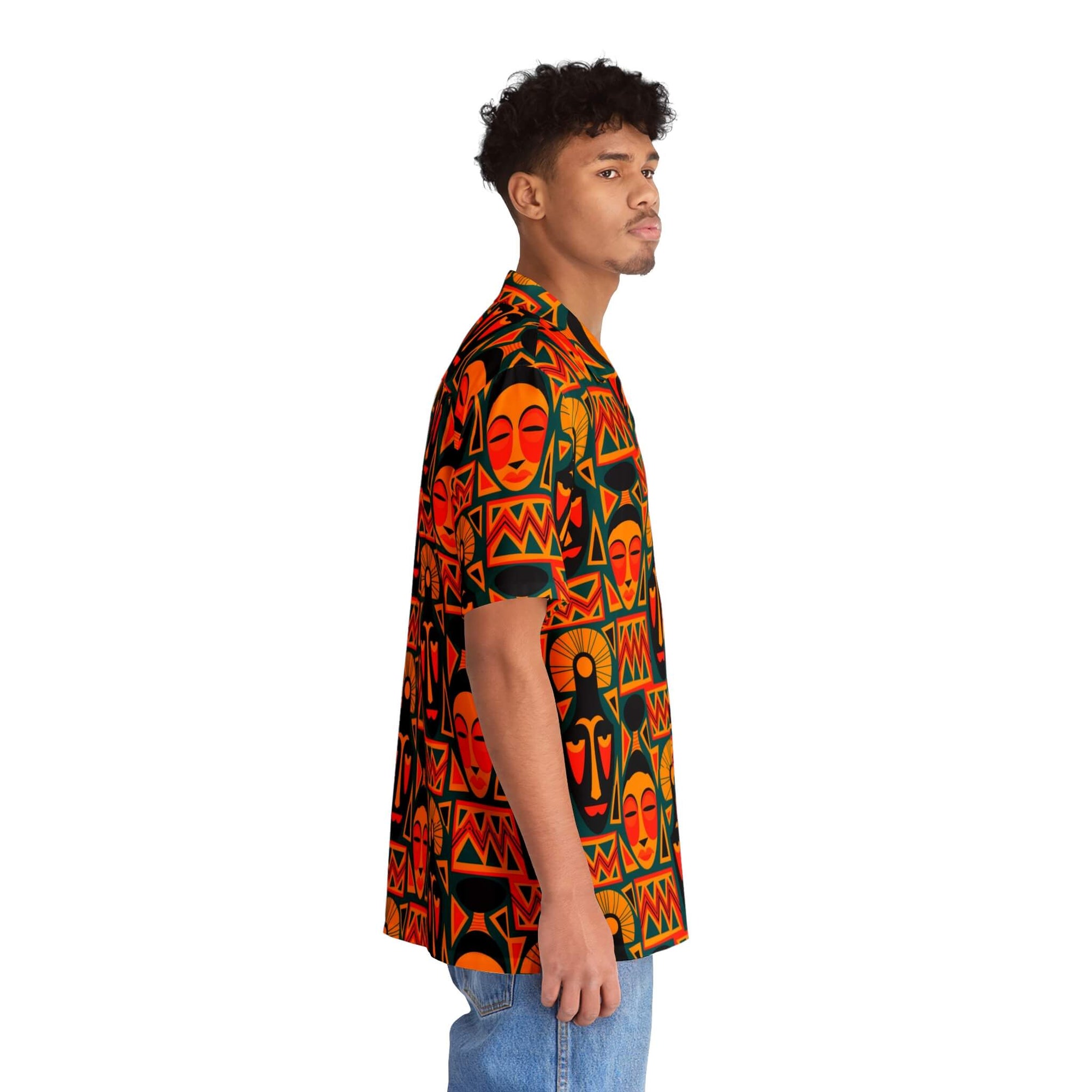 Afro Tribal Art Pattern Hawaiian Shirt