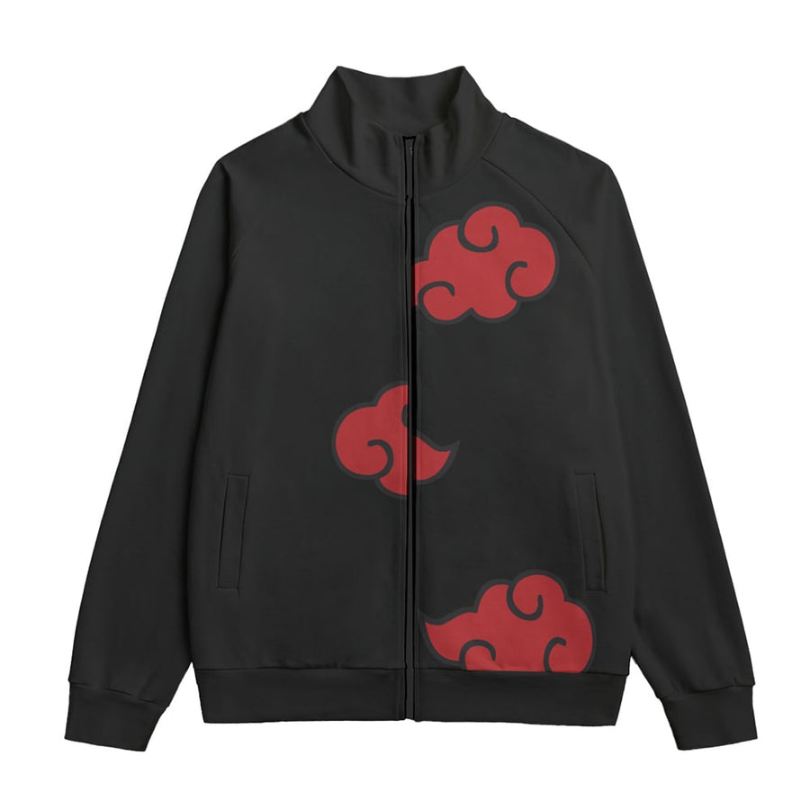 Ninja Anime Cosplay Clouds Pattern Collar Up Jacket