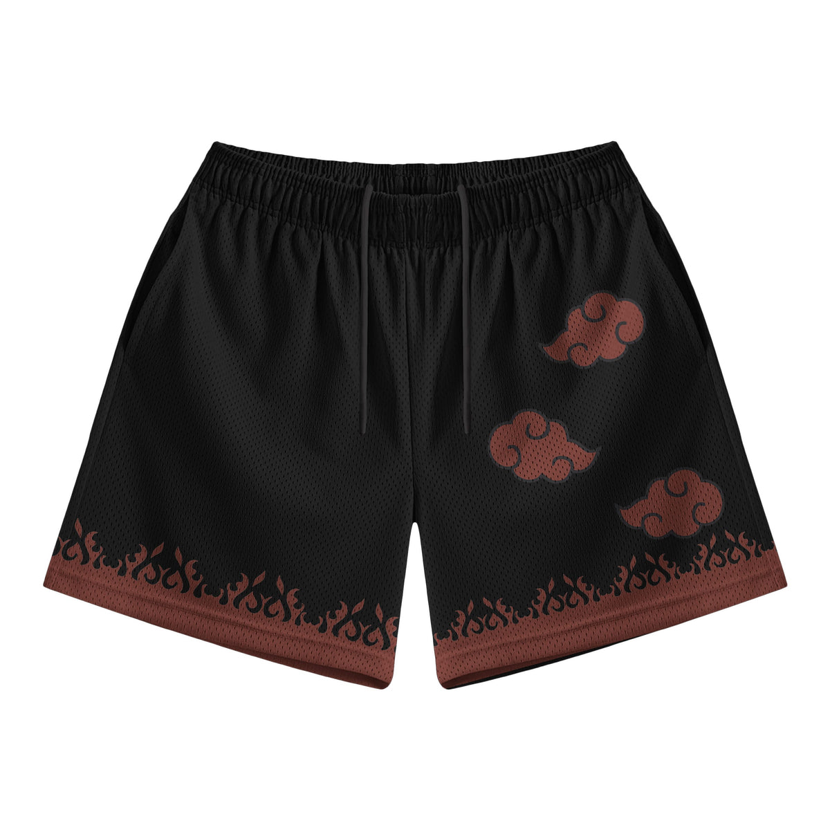 Shinobi Clouds Fire Blend Mesh shorts