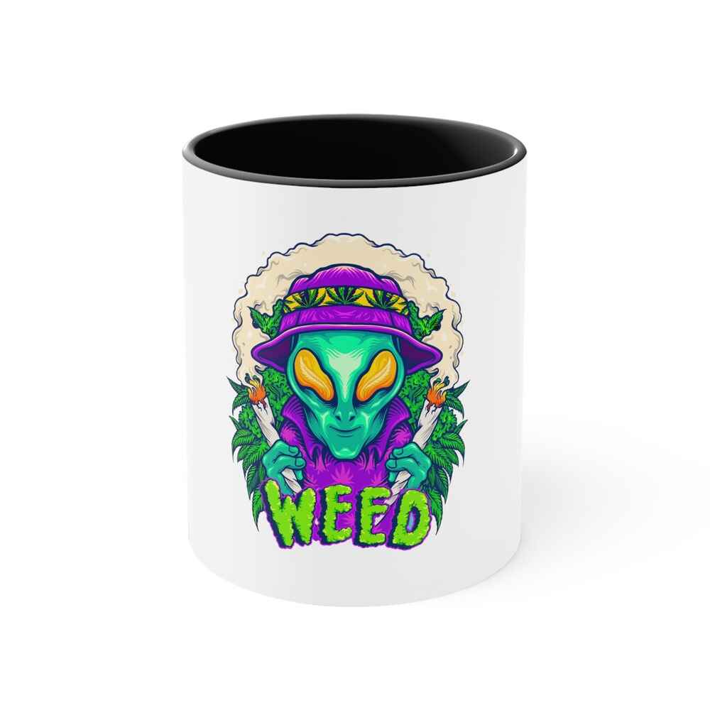 Alien Smoking Accent Coffee Mug