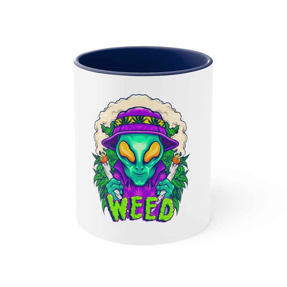 Alien Smoking Accent Coffee Mug