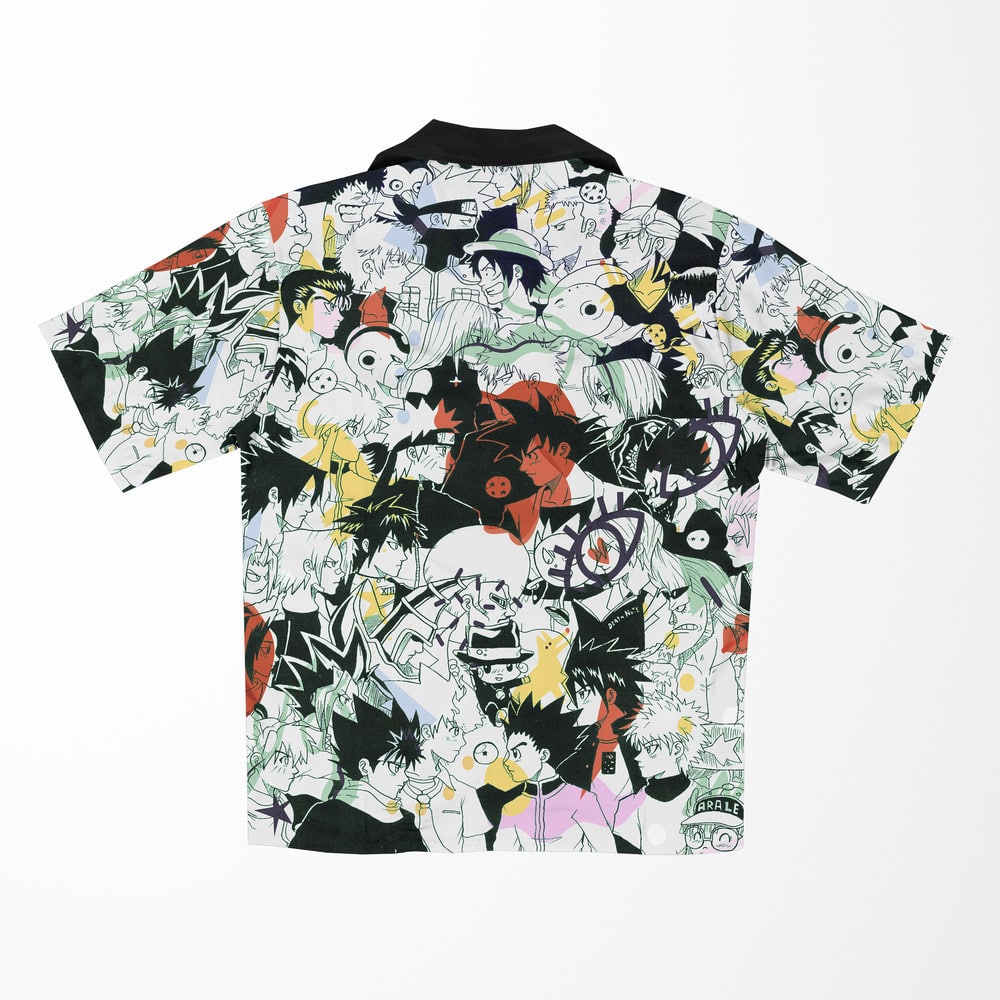 All Anime Button up Hawaiian Shirt