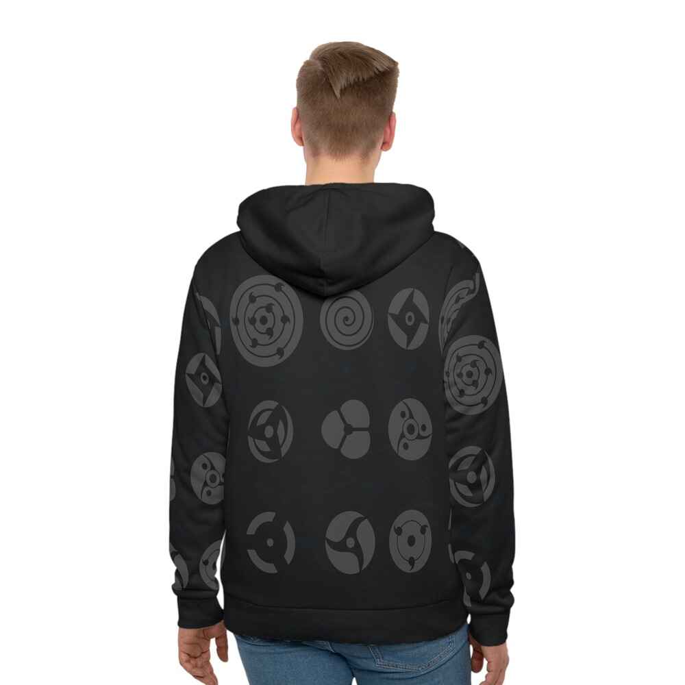 Anime Shinobi Eyes All Over Brushed Pullover Hoodie