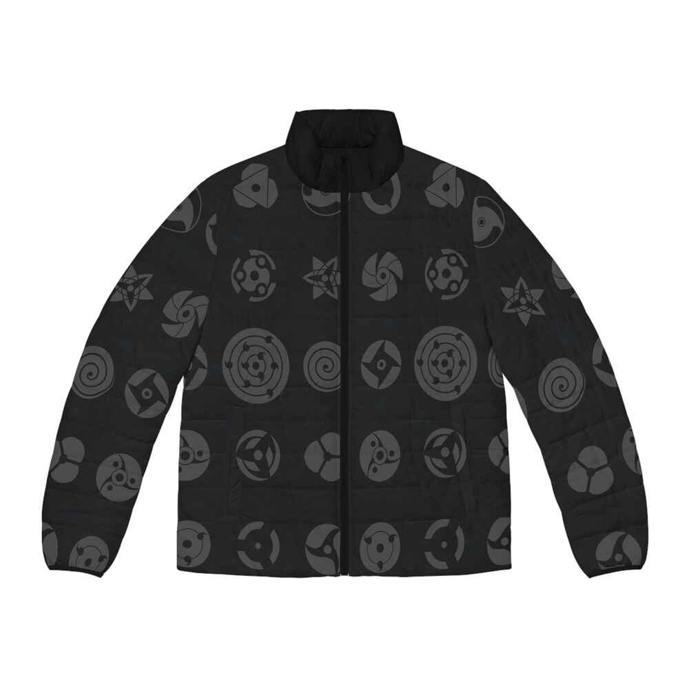 All Over Eyes Pattern Puffer Jacket