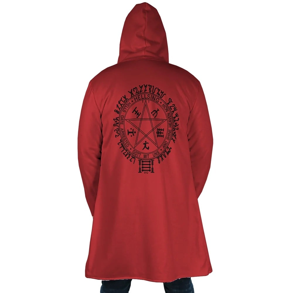 Alucard pentagram Hooded Cloak Coat