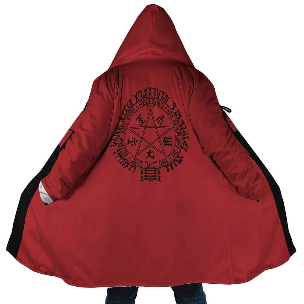 Alucard pentagram Hooded Cloak Coat
