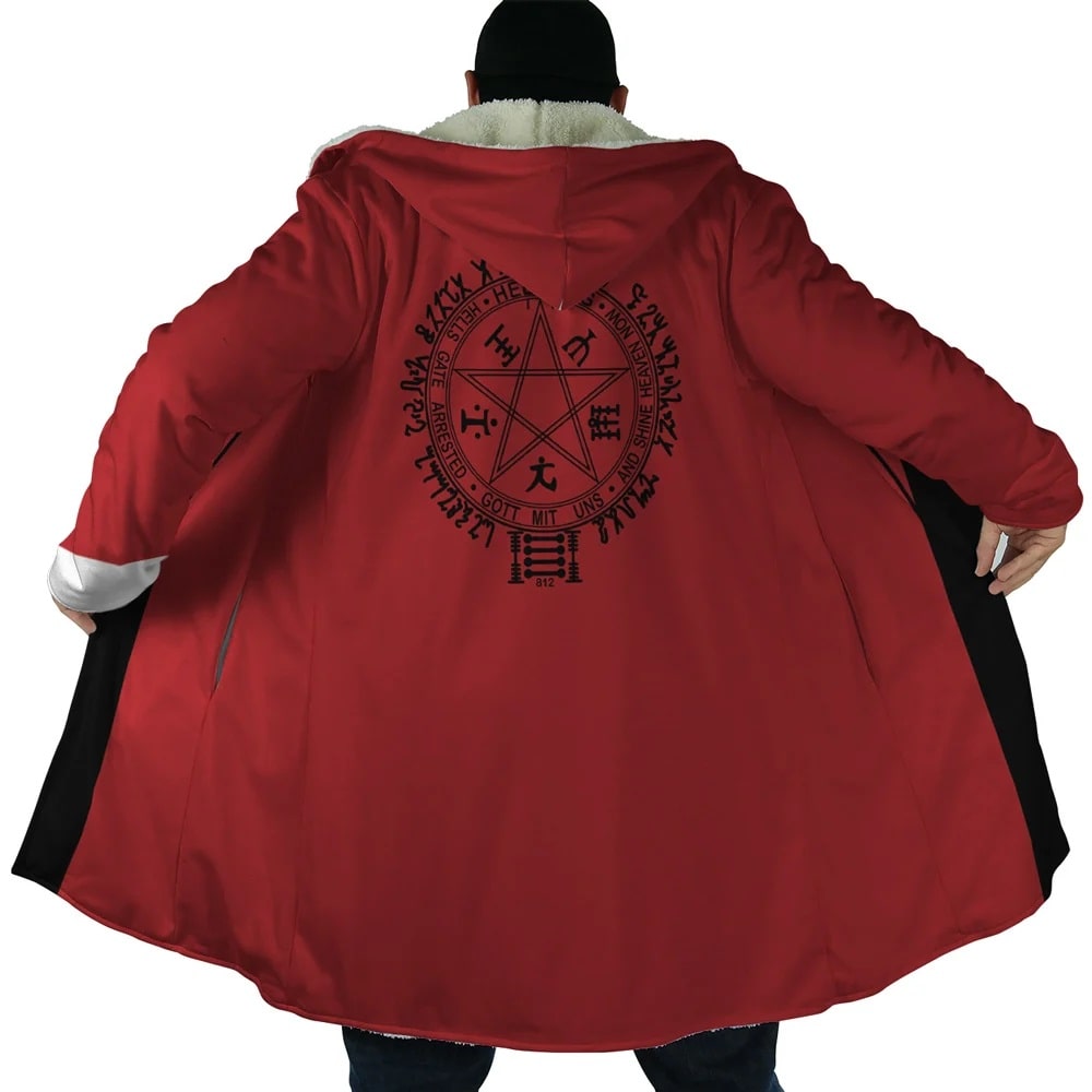 Alucard pentagram Hooded Cloak Coat