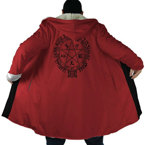 Alucard pentagram Hellsing Fleece Hooded Cloak