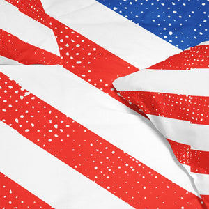 American Vintage Patriotic Flag Lines Duvet Cover Bedding