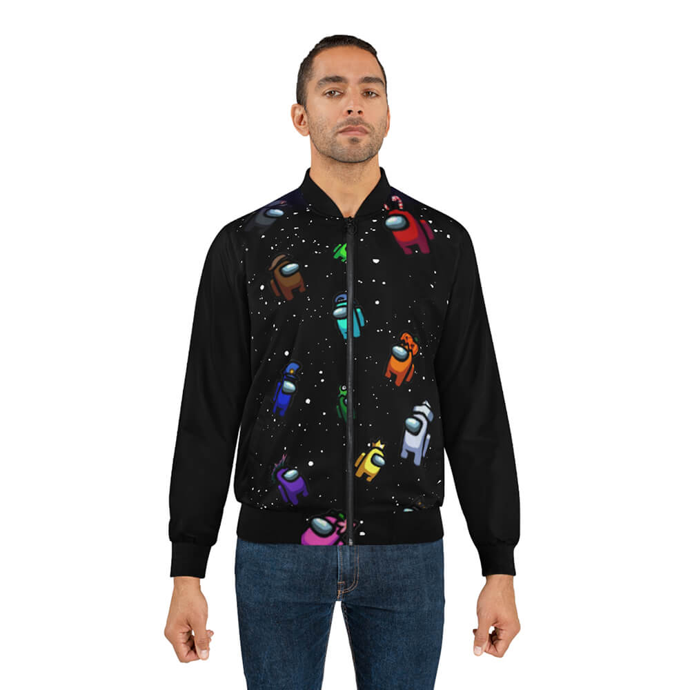 Among Us Space Ship Blend Bomber Jacket