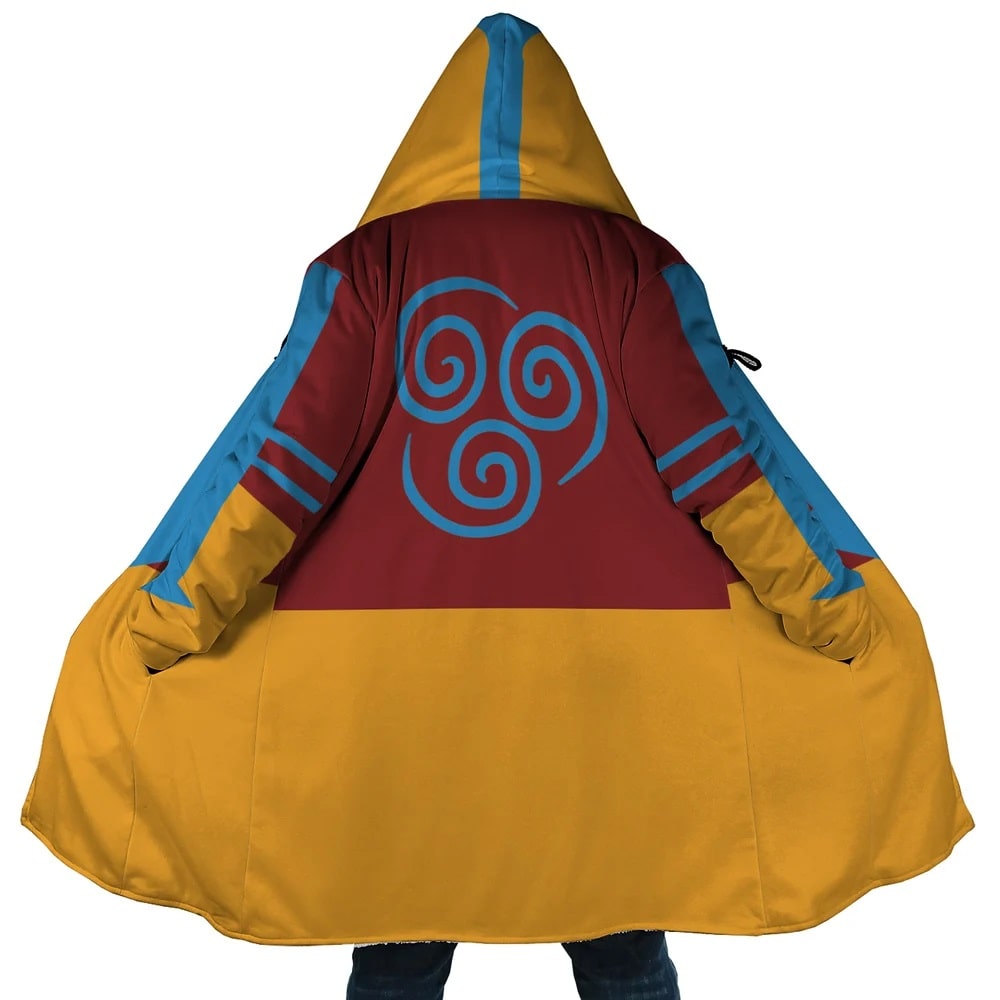 Aang The Last Air Bender Hooded Cloak Coat