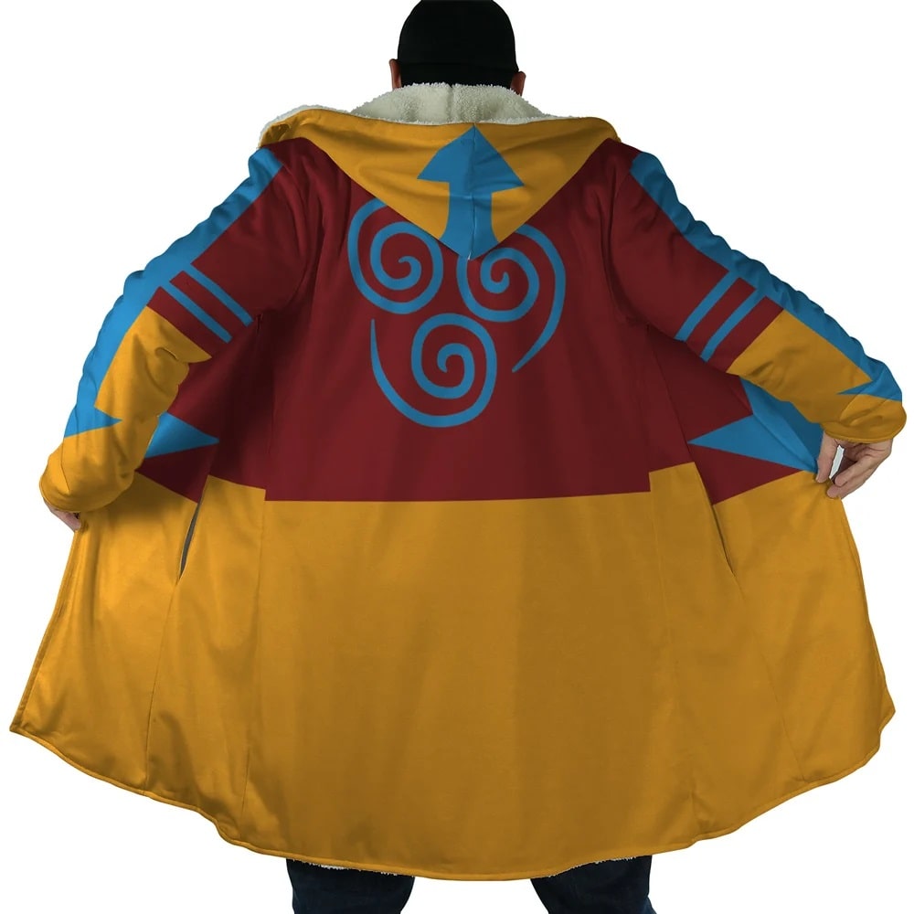 Aang The Last Air Bender Hooded Cloak Coat