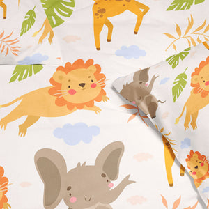 Animal Doodels Pattern Kids Duvet Cover Bedding