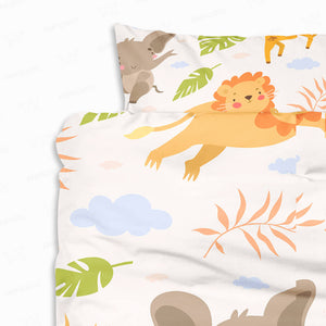Animal Doodles Pattern Comforter Set Bedding