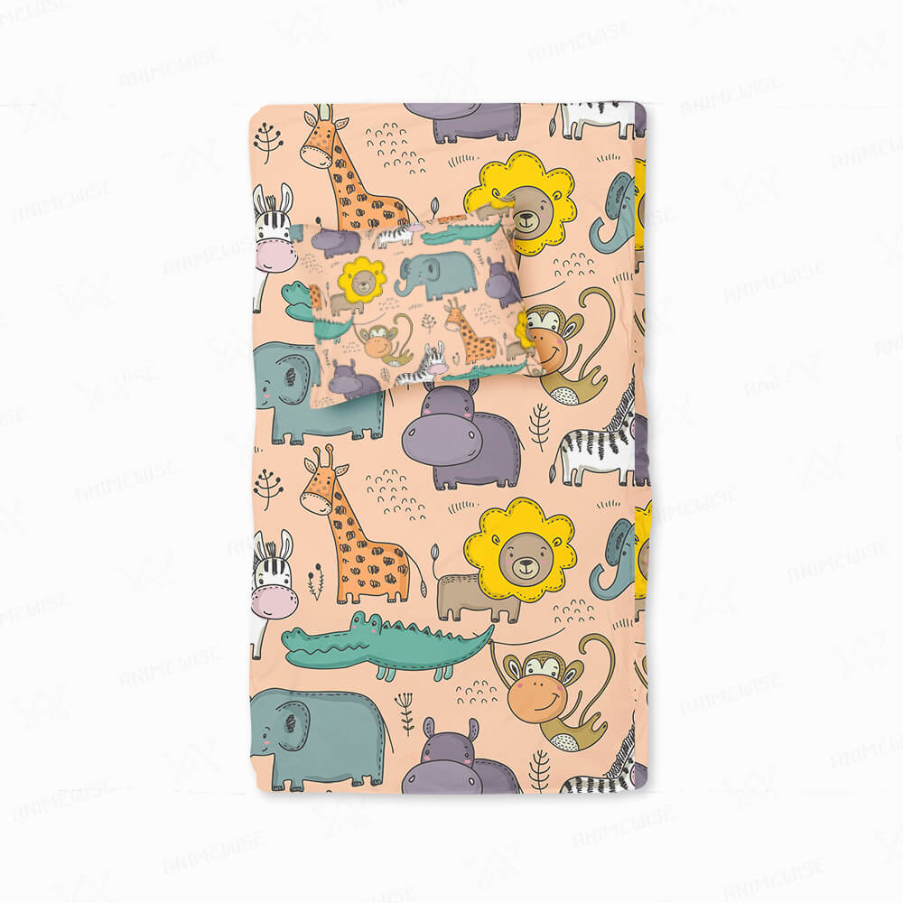 Animal Zoo Cute Doodles Duvet Cover Bedding