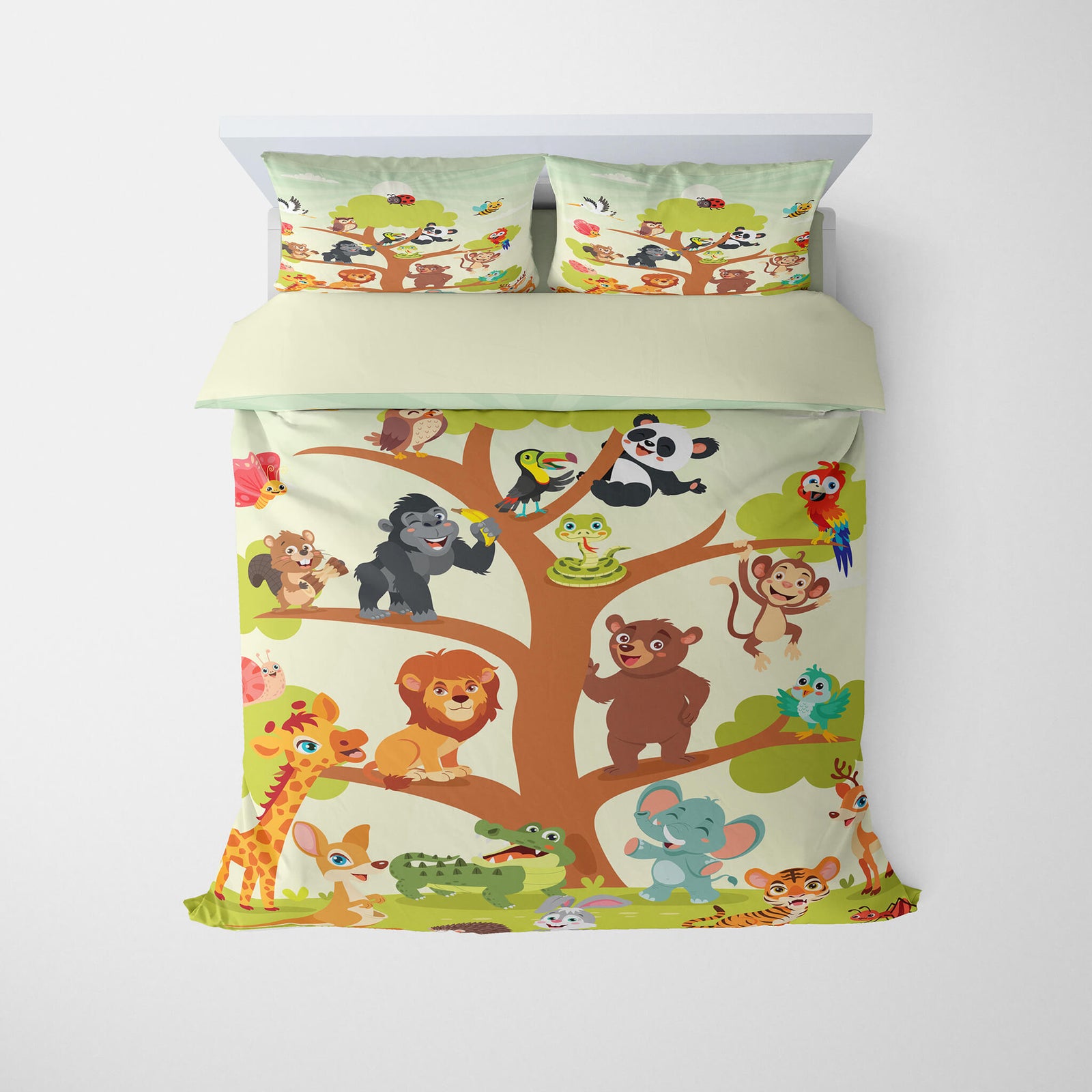 Animals Tree Kids Comforter Set Bedding