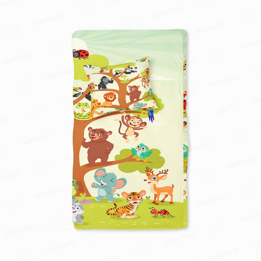 Animals Tree Kids Duvet Cover Bedding