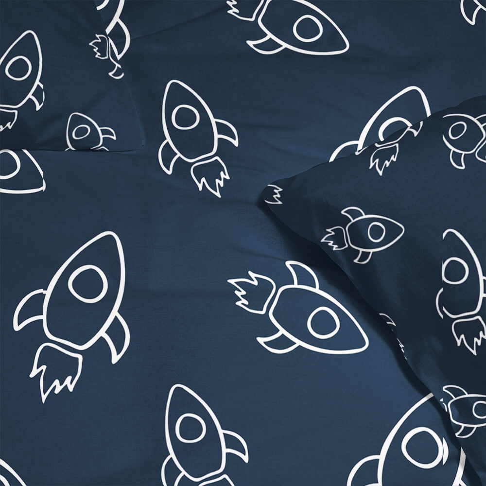 Apace Rockets Modern Stitched Duvet Cover Bedding