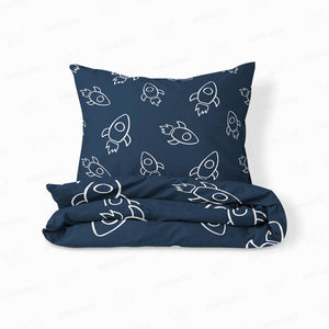 Apace Rockets Modern Stitched Comforter Set Bedding