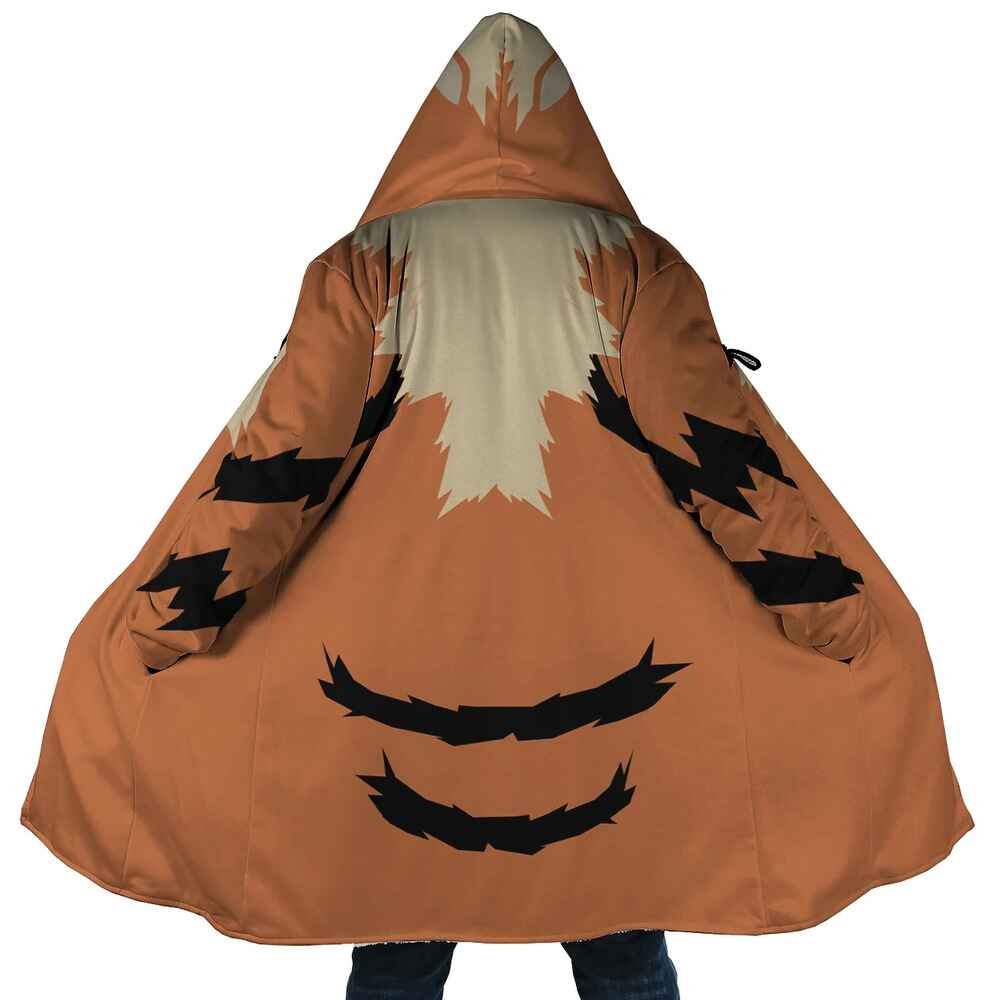 Arcanine Pattern Hooded Cloak Coat