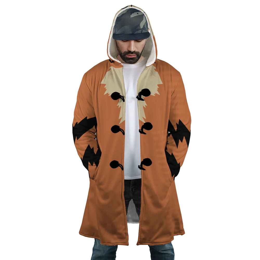 Arcanine Pattern Hooded Cloak Coat