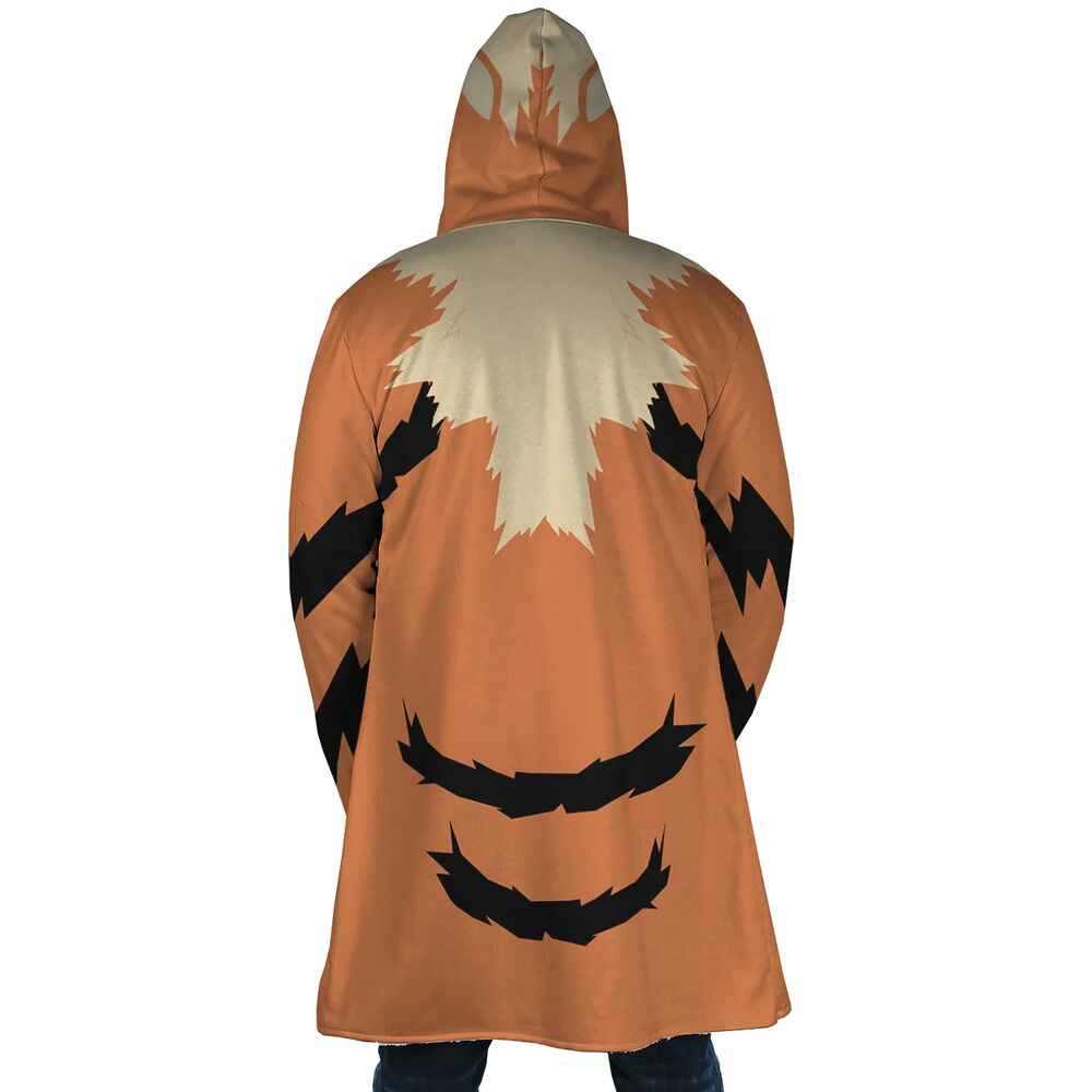 Arcanine Pattern Hooded Cloak Coat