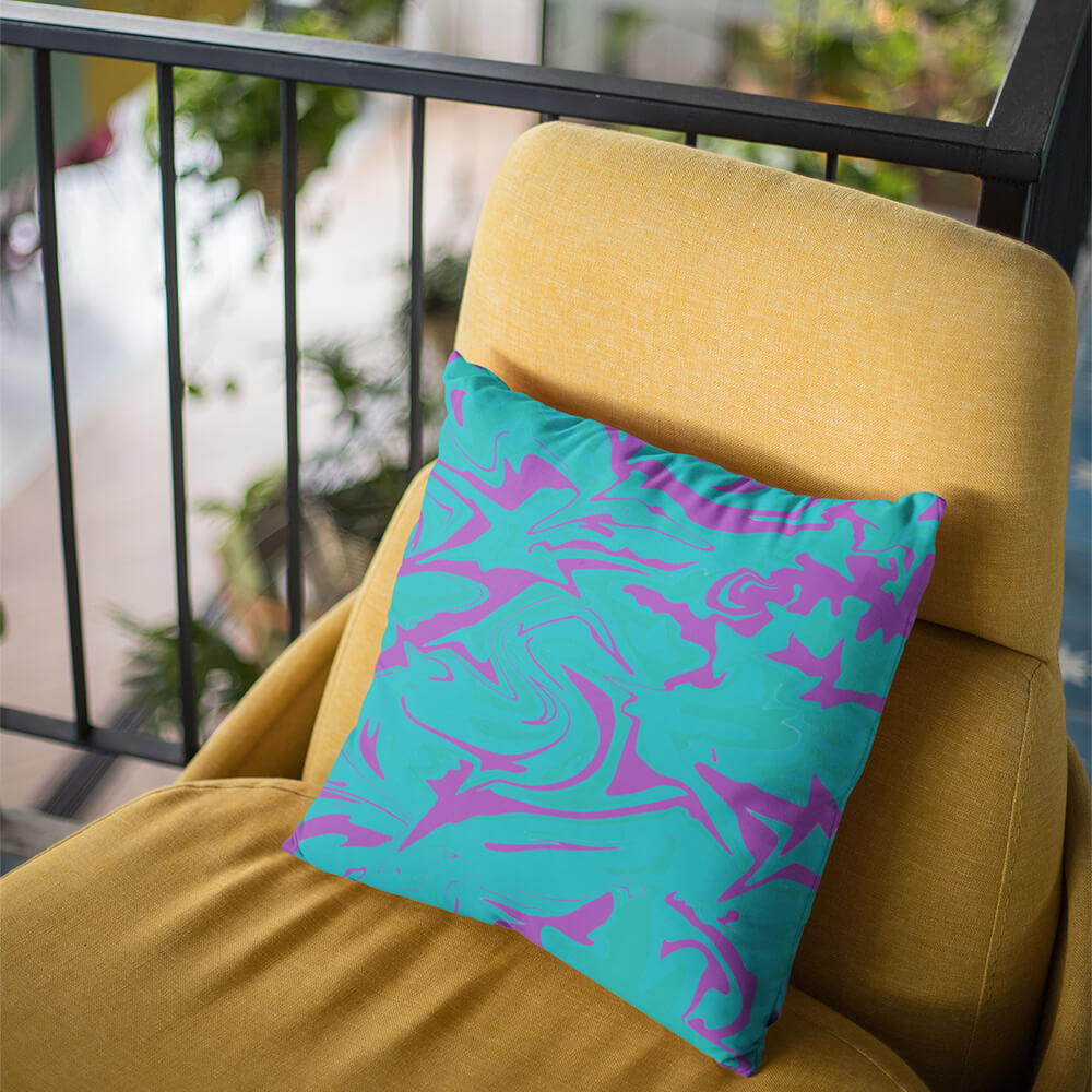 Boku na Hero Abstract Pattern Ashido Throw Pillow