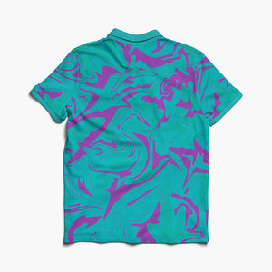 Ashido Abstract Pattern Polo Shirt