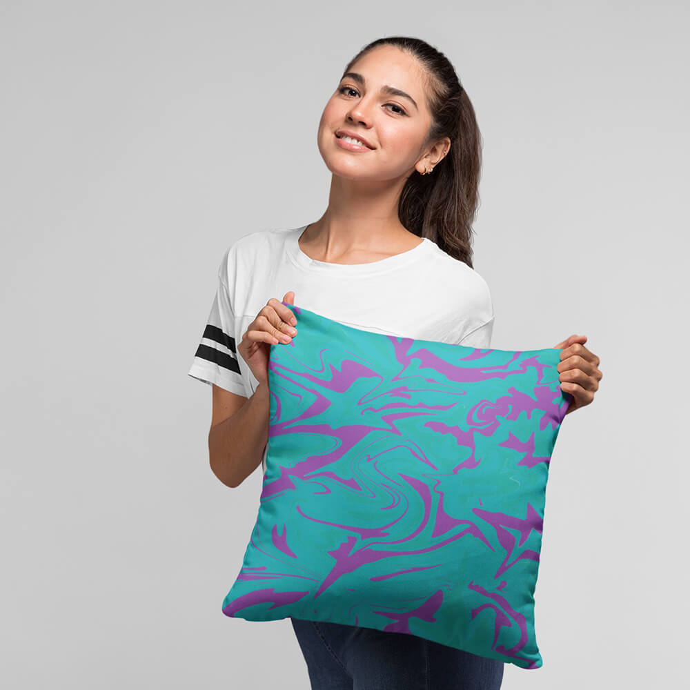 Boku na Hero Abstract Pattern Ashido Throw Pillow