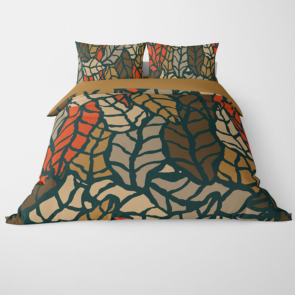 Autumn Leaf Abstract Blend Duvet Cover Bedding