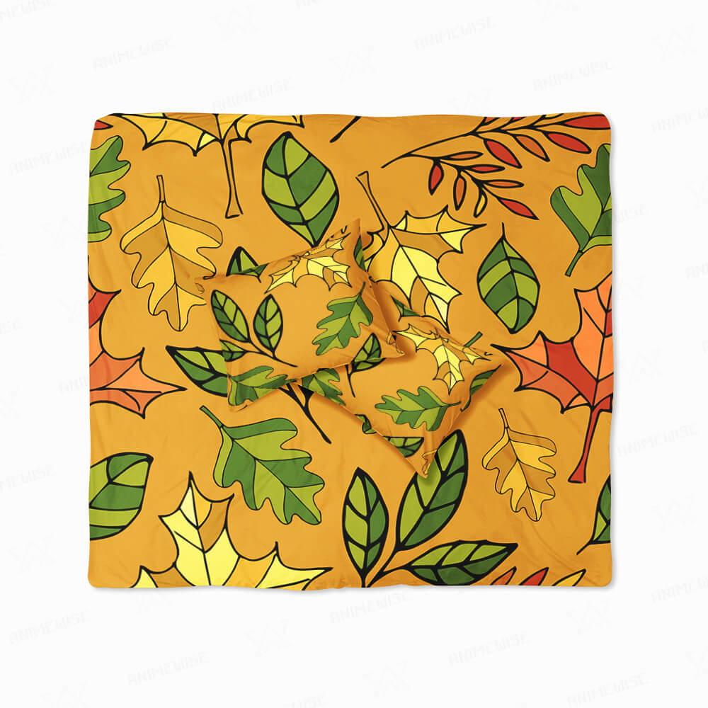 Autumn Leaves Double Brushed Duvet Cover Bedding