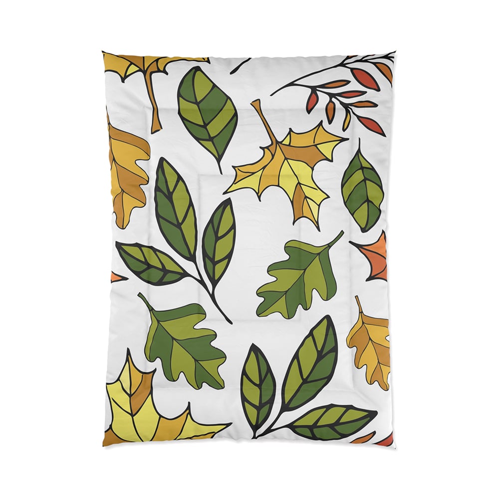 Colored leaf pattern Comforter Set Bedding