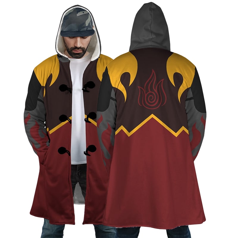 Fire Nation Fleece Hooded Cloak Coat