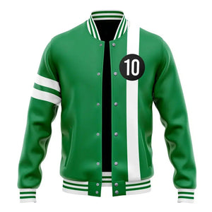 Ben Classic Green Varsity Baseball Jacket