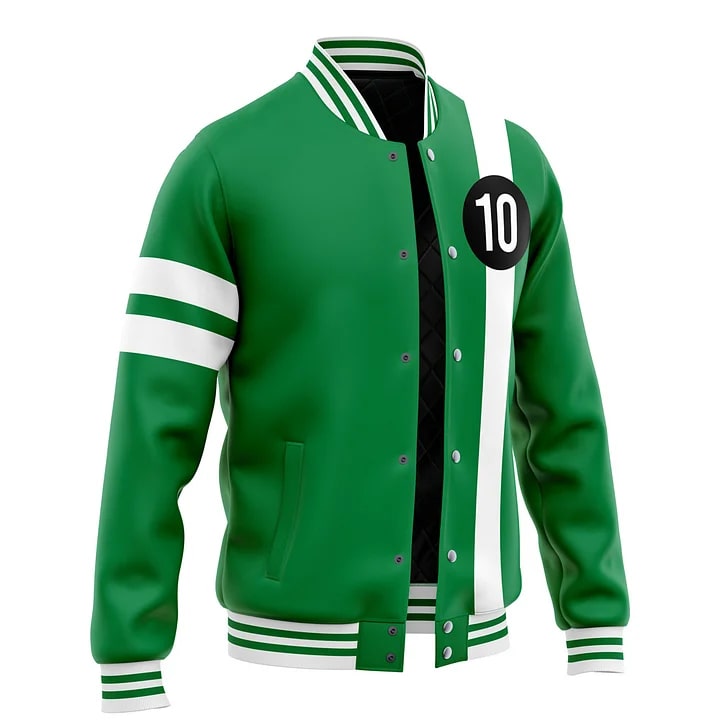 Ben 10 Classic Green Varsity Baseball Jacket