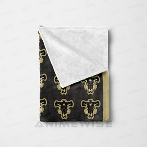 Black Bull Clover Emblem All Over Blanket