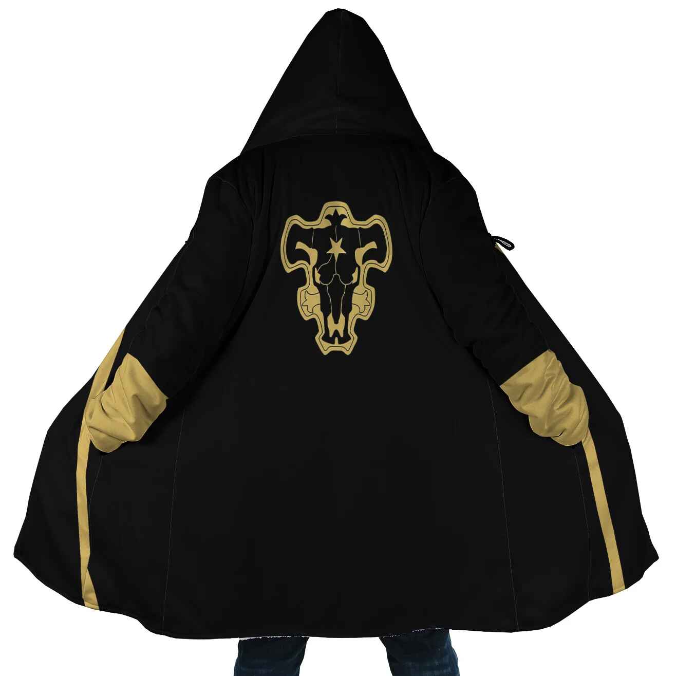 Black Bull Hooded Dream Cloak Coat