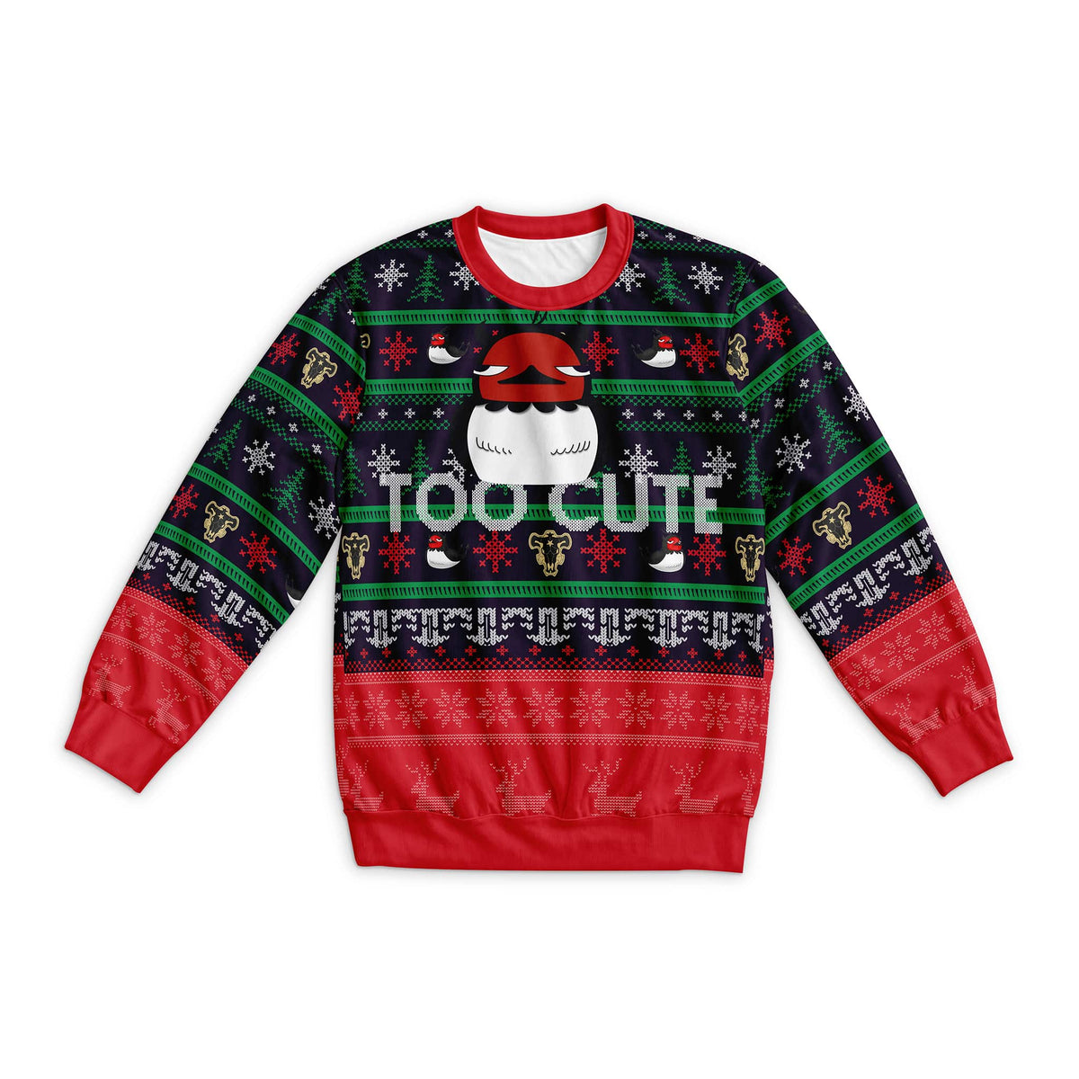 Too Cute Anti Magic Bird Clover Christmas Sweater