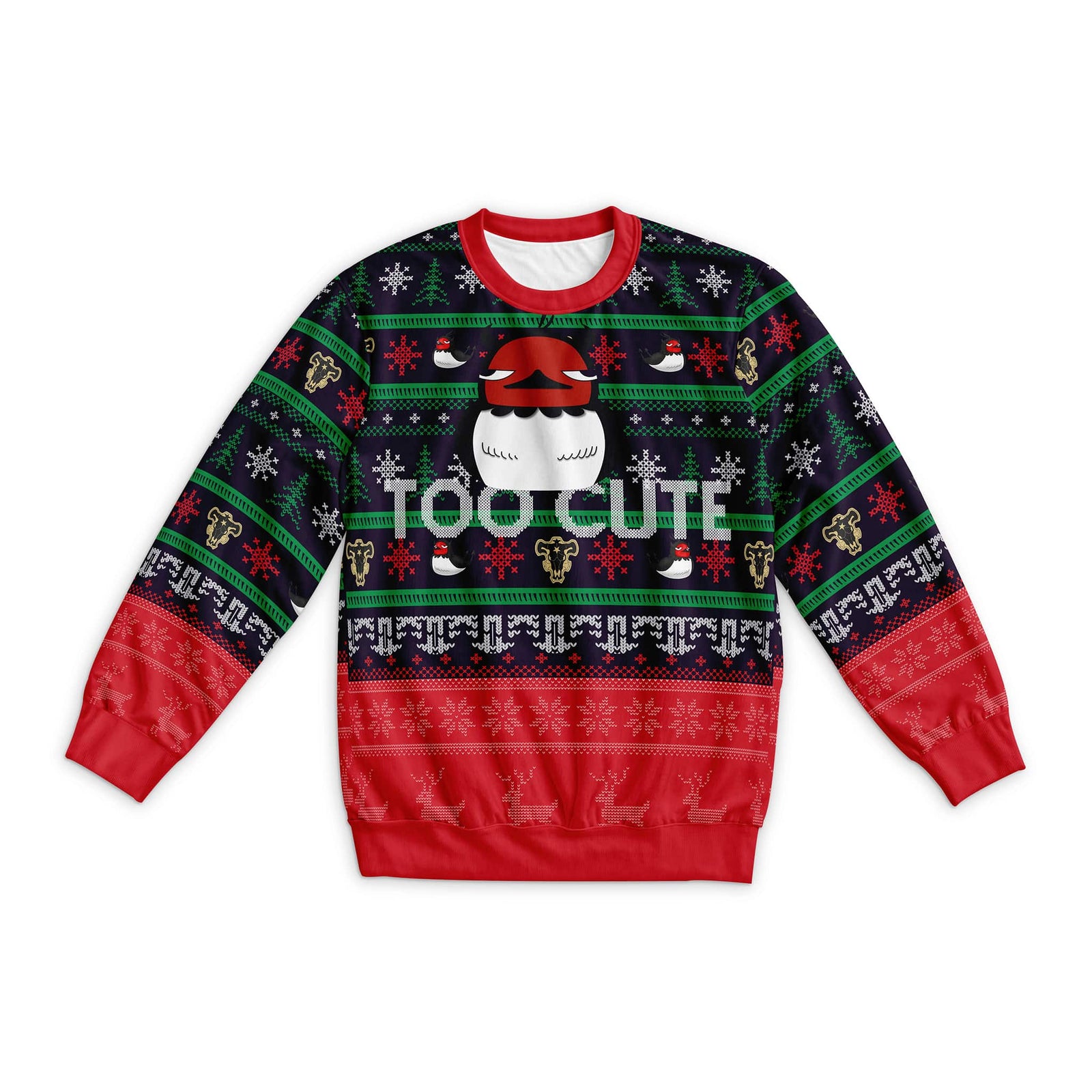 Too Cute Anti Magic Bird Clover Christmas Sweater