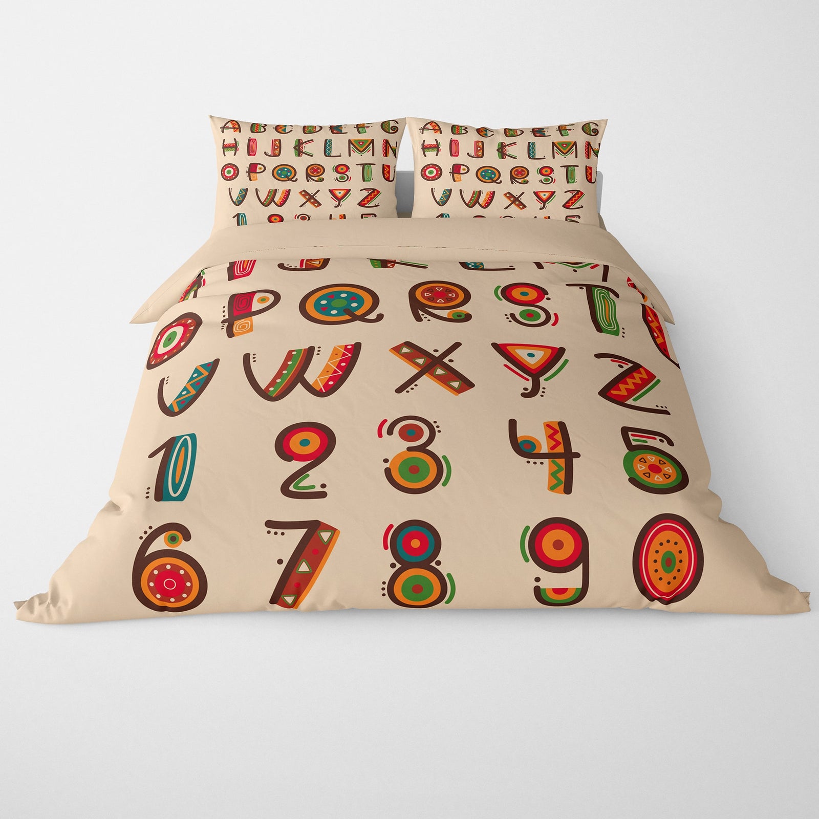 Black Heritage Afro Kids ABC Duvet Cover Bedding