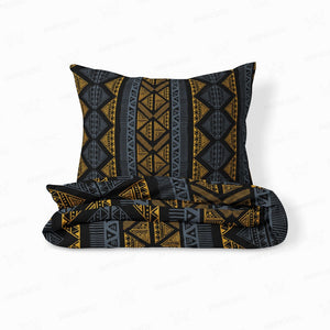 Black Panther Afro Ethinic Fusion Pattern Comforter Set Bedding