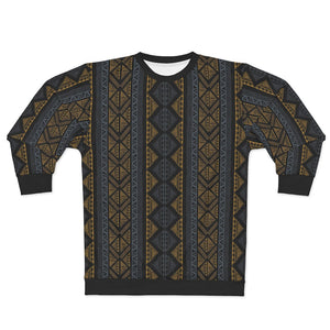 Black Panther Afro Ethinic Fusion Pattern Sweatshirt