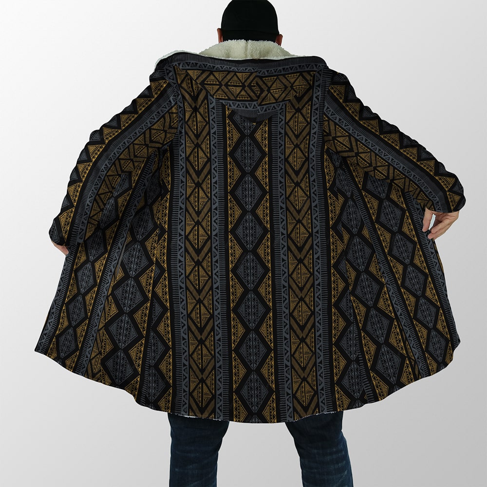 Black Panther Afro Ethnic Pattern Hooded Dream Cloak Coat