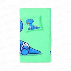 Blue Cute Dino Baby Duvet Cover Bedding